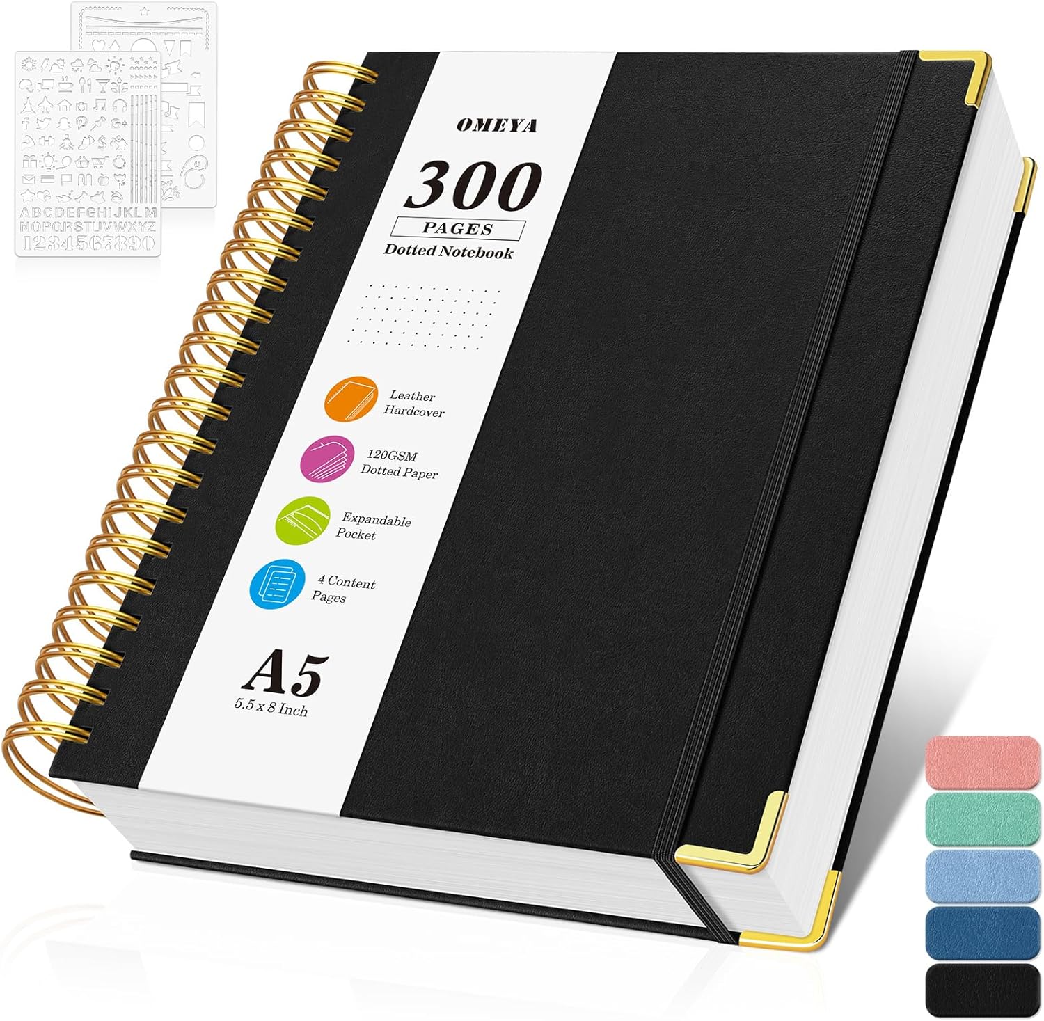 Notebook Dotted A5 - A5 Dotted Journal Spiral Notebook with