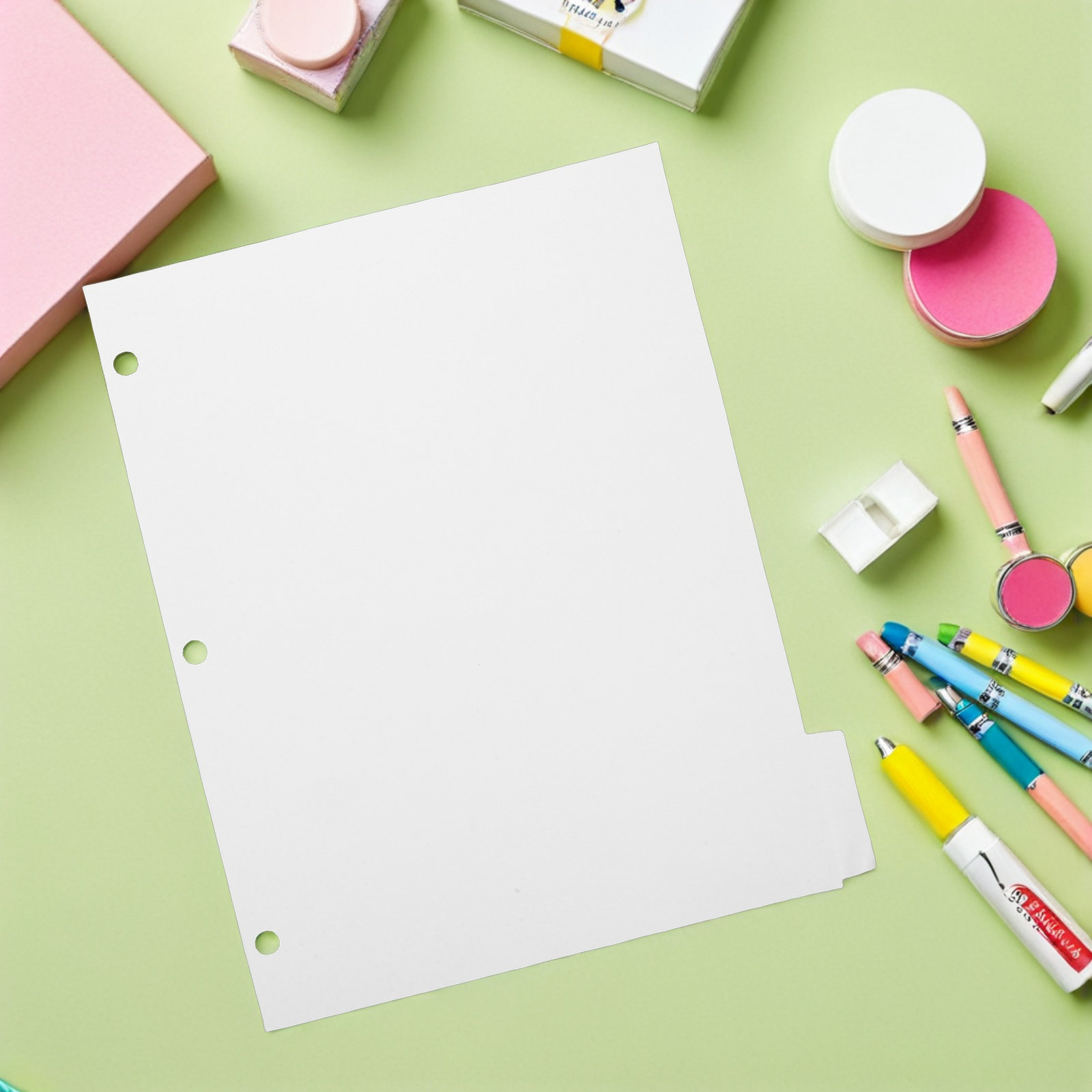 Index Tab Divider - 4Sets Blank Writable Page Dividers Loose