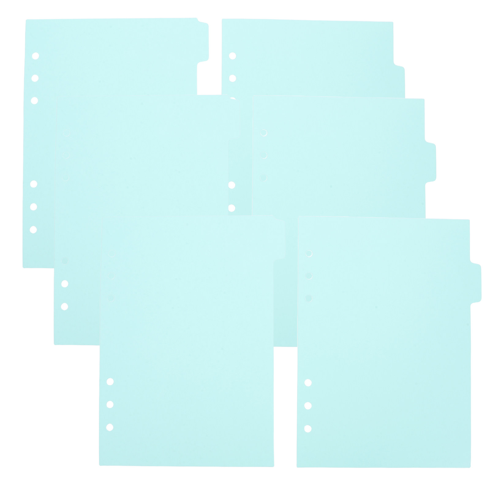 Index Tab Divider - 6Pcs A5 Plastic Binder Index Dividers