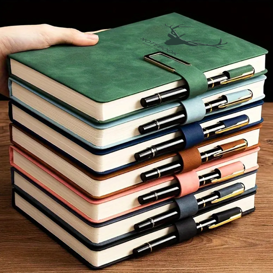 Notebook Dotted A5 - 200pages A5 Leather Notebook with Leather