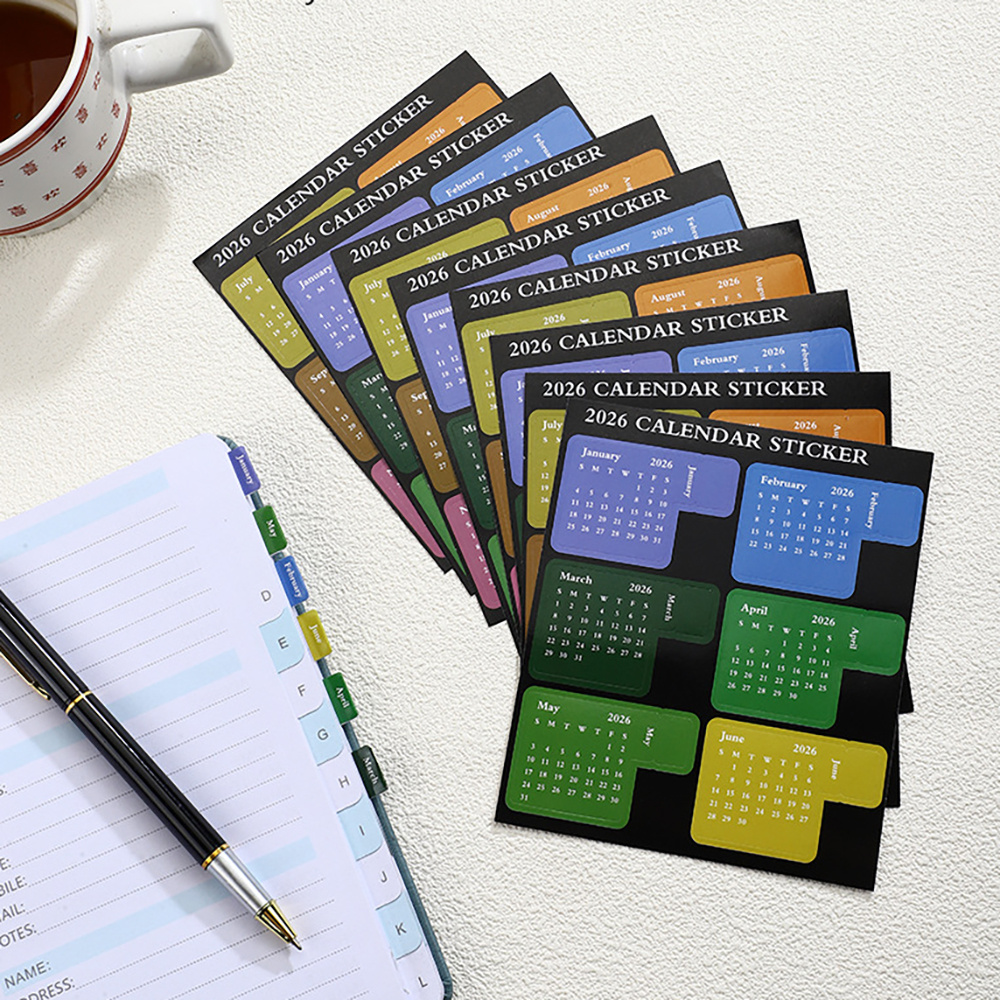 Index Tab Divider - 5 Sets 2026 Yearly Calendar Stickers