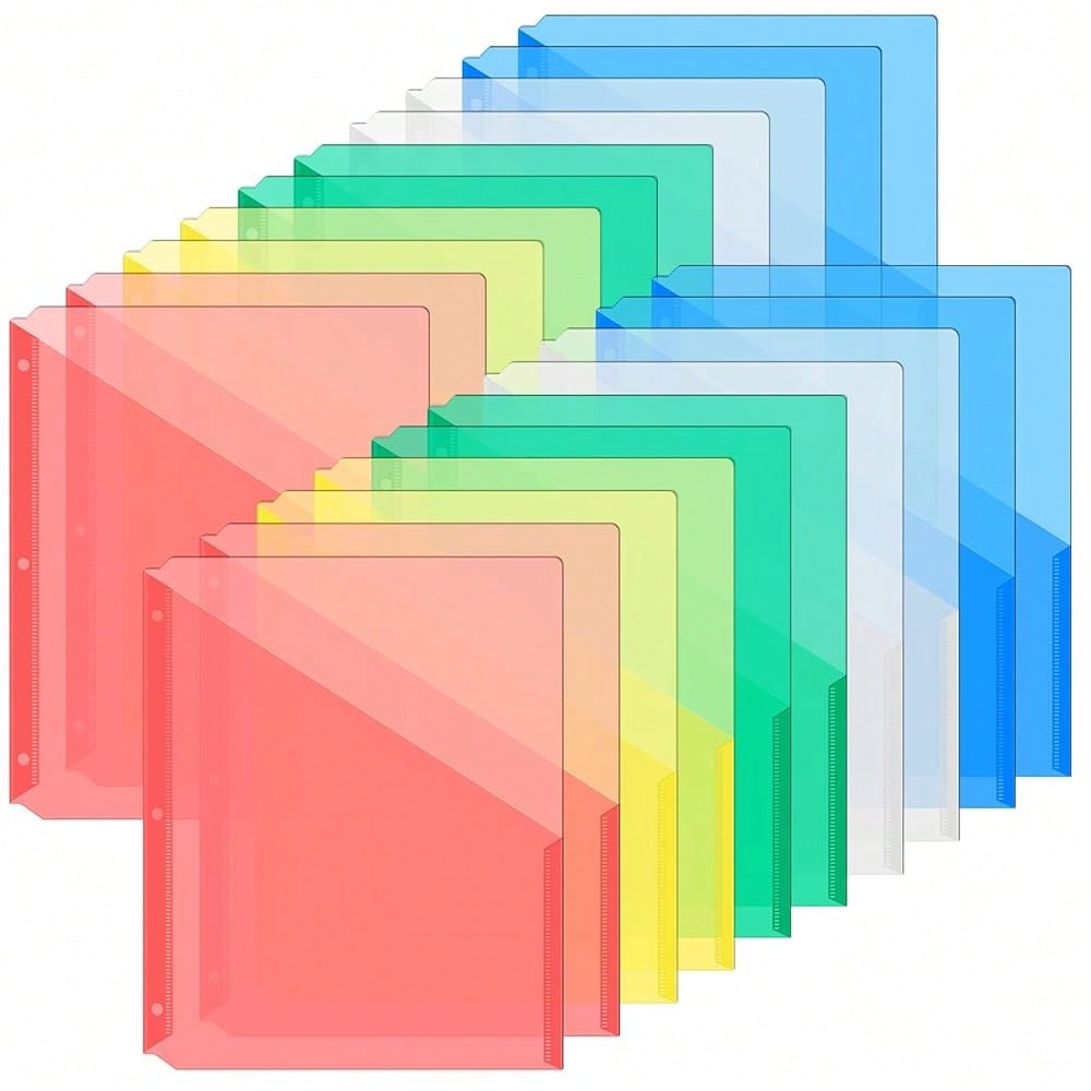 Maitys 30 Pack Binder Pockets  - Paper Punch 3 Hole recension och pris
