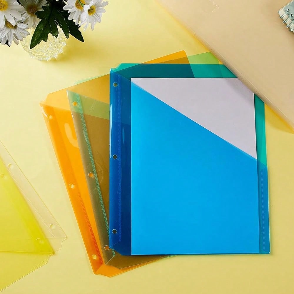 Maitys 30 Pack Binder Pockets  - Paper Punch 3 Hole recension och pris