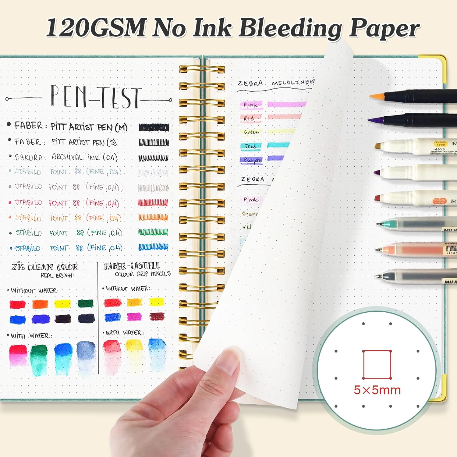 A5 Dotted Journal Spiral Noteb - Notebook Dotted A5 recension och pris