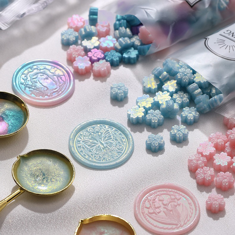 90pcs Mixed Color Glitter Saku - Wax Seal Stamp Kit recension och pris