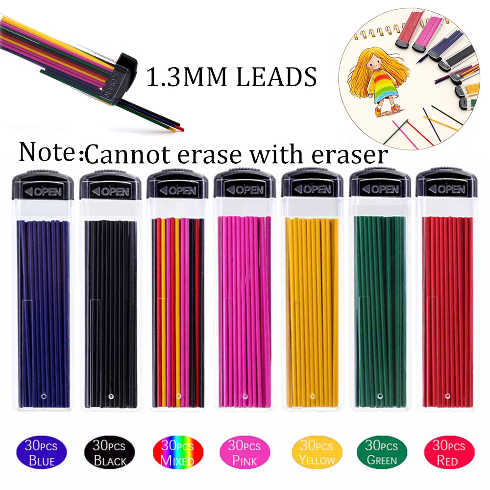 30Pcs/1Box 1.3MM Automatic Pen - Mechanical Pencil Lead recension och pris