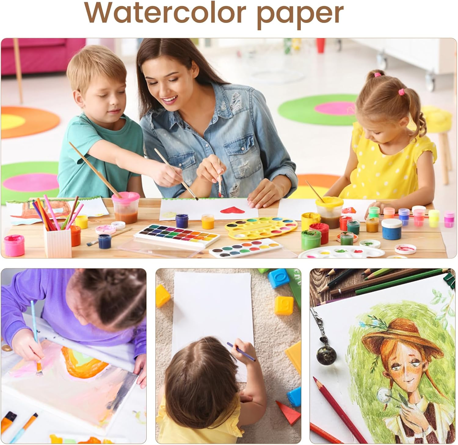 Watercolor Book 210x210mm 300G - Art Sketchbook Ring recension och pris