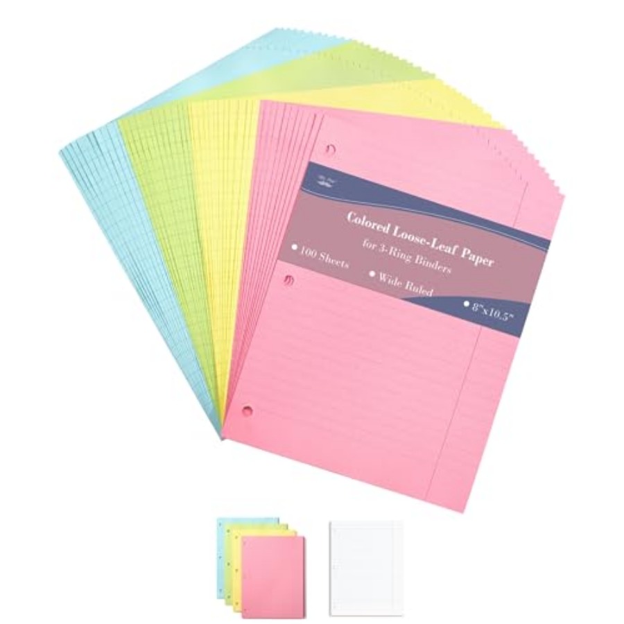 Mr. Pen- Colored Loose Leaf Pa - Paper Punch 3 Hole recension och pris