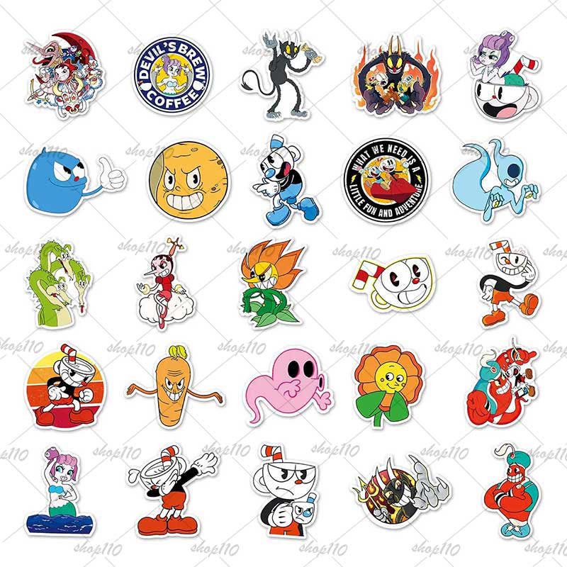 Cuphead Sticker Boy Game Gift  - Memo Pad Sticky recension och pris