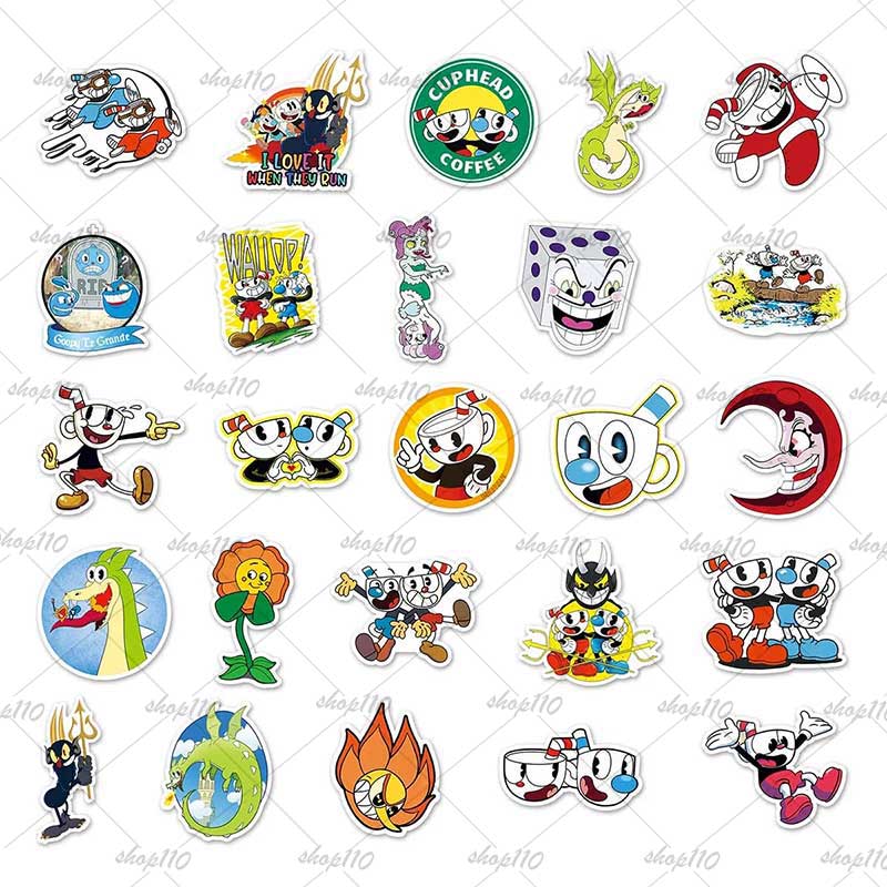 Cuphead Sticker Boy Game Gift  - Memo Pad Sticky recension och pris