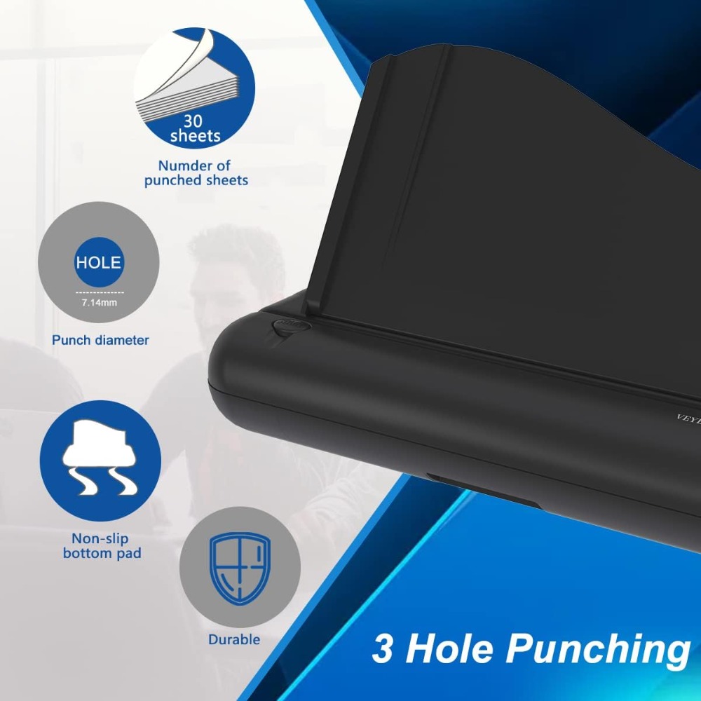 Electric 3 Hole Paper Punch, H - Paper Punch 3 Hole recension och pris