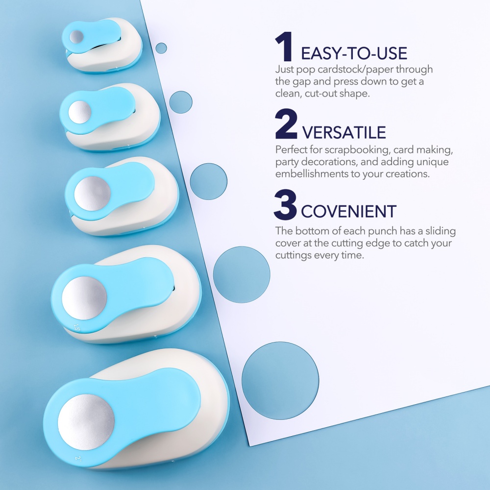 Circle Paper Cutter for Crafts - Paper Punch 3 Hole recension och pris