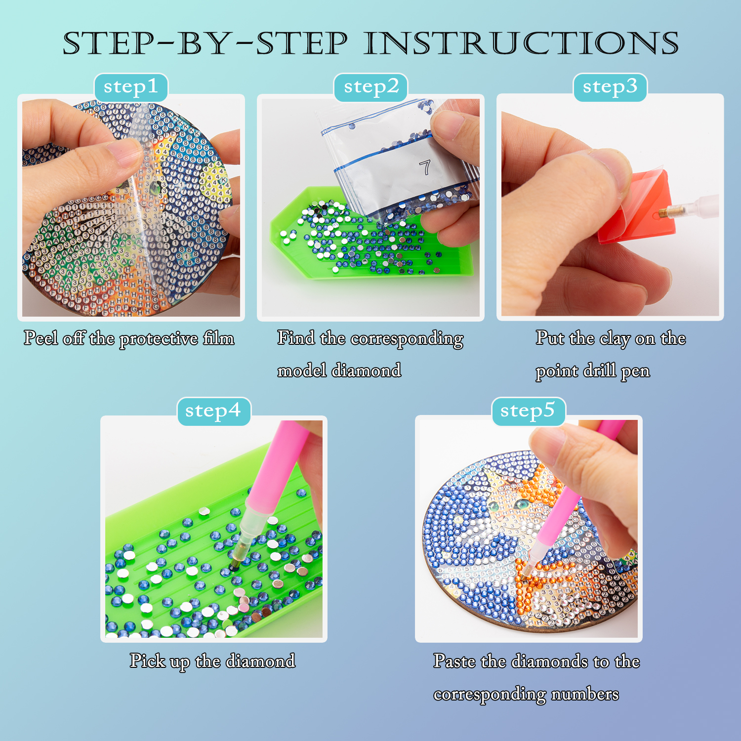 8PCS/DIY Diamond Art Painting  - Graph Paper Pad recension och pris