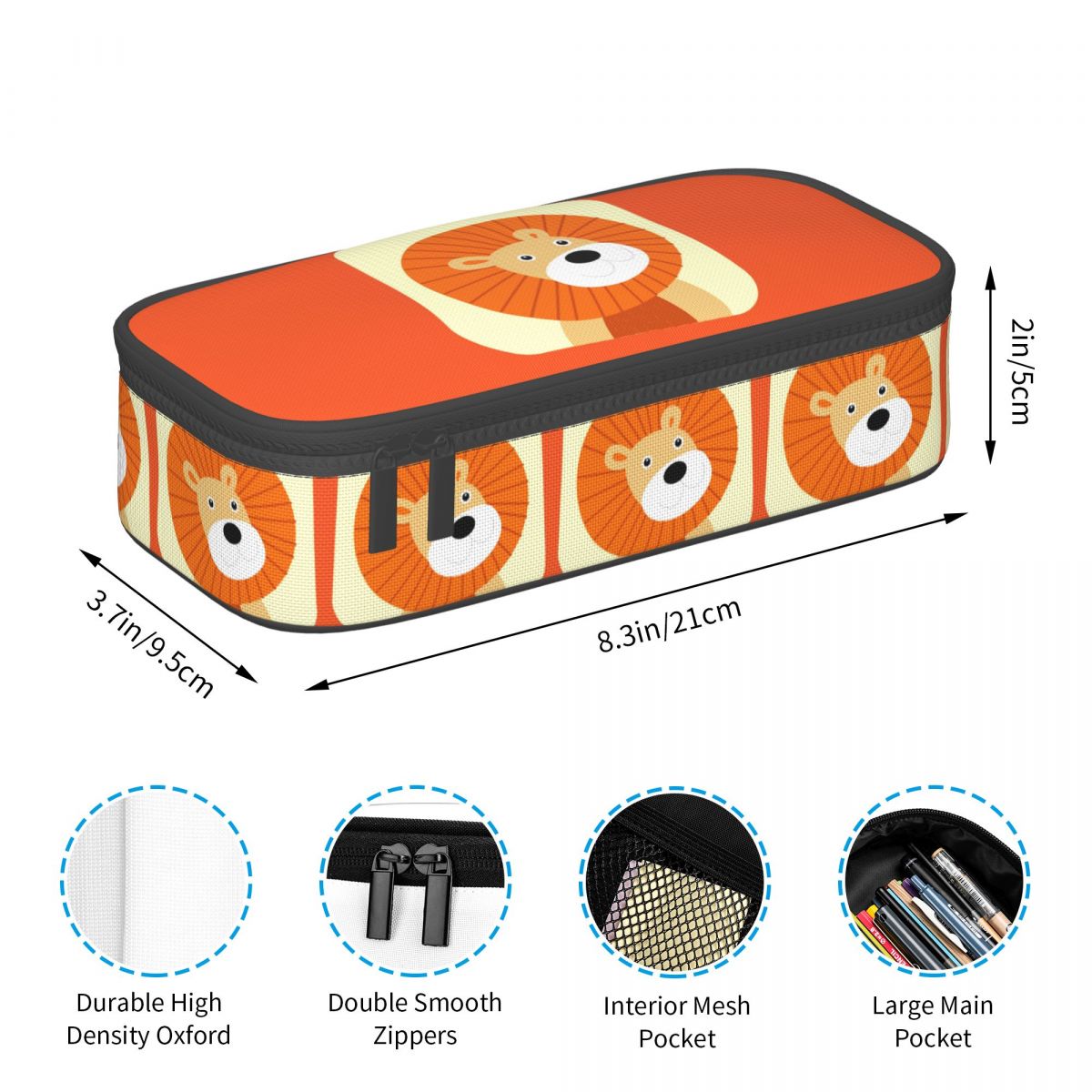 Cute Lion Cartoon Pencil Case  - Lion Stationery & Office Supply(Kunshan)Co.Ltd recension och pris