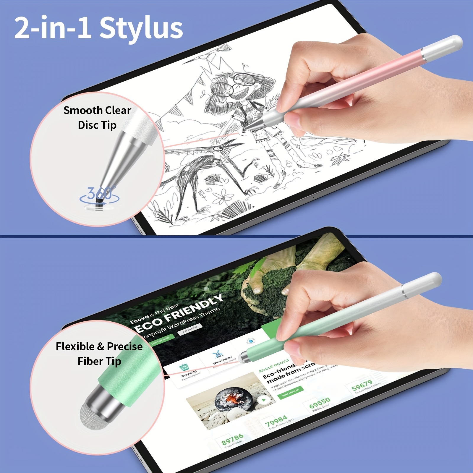 2 in 1 Universal Stylus Pen fo - Sticky Note Cube recension och pris