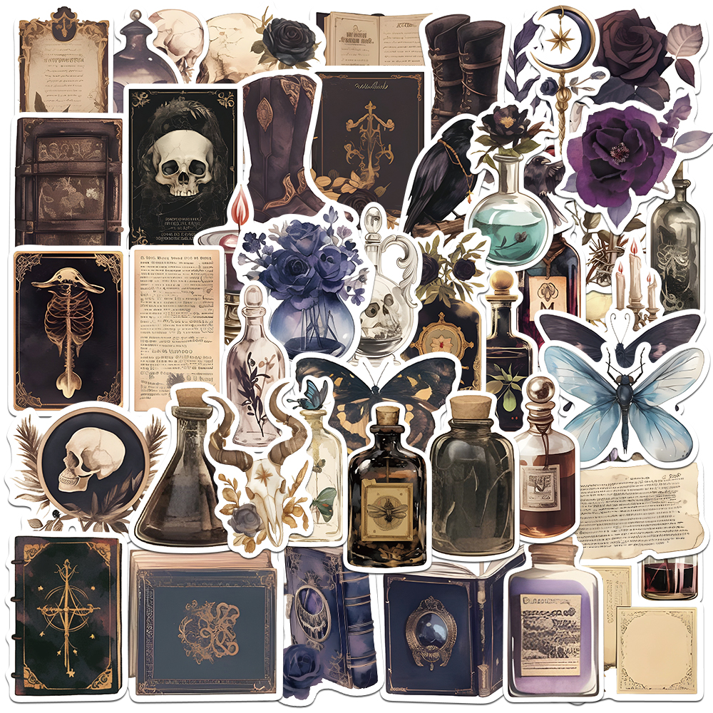 50PCS Dark Academia Stickers A - Memo Pad Sticky recension och pris