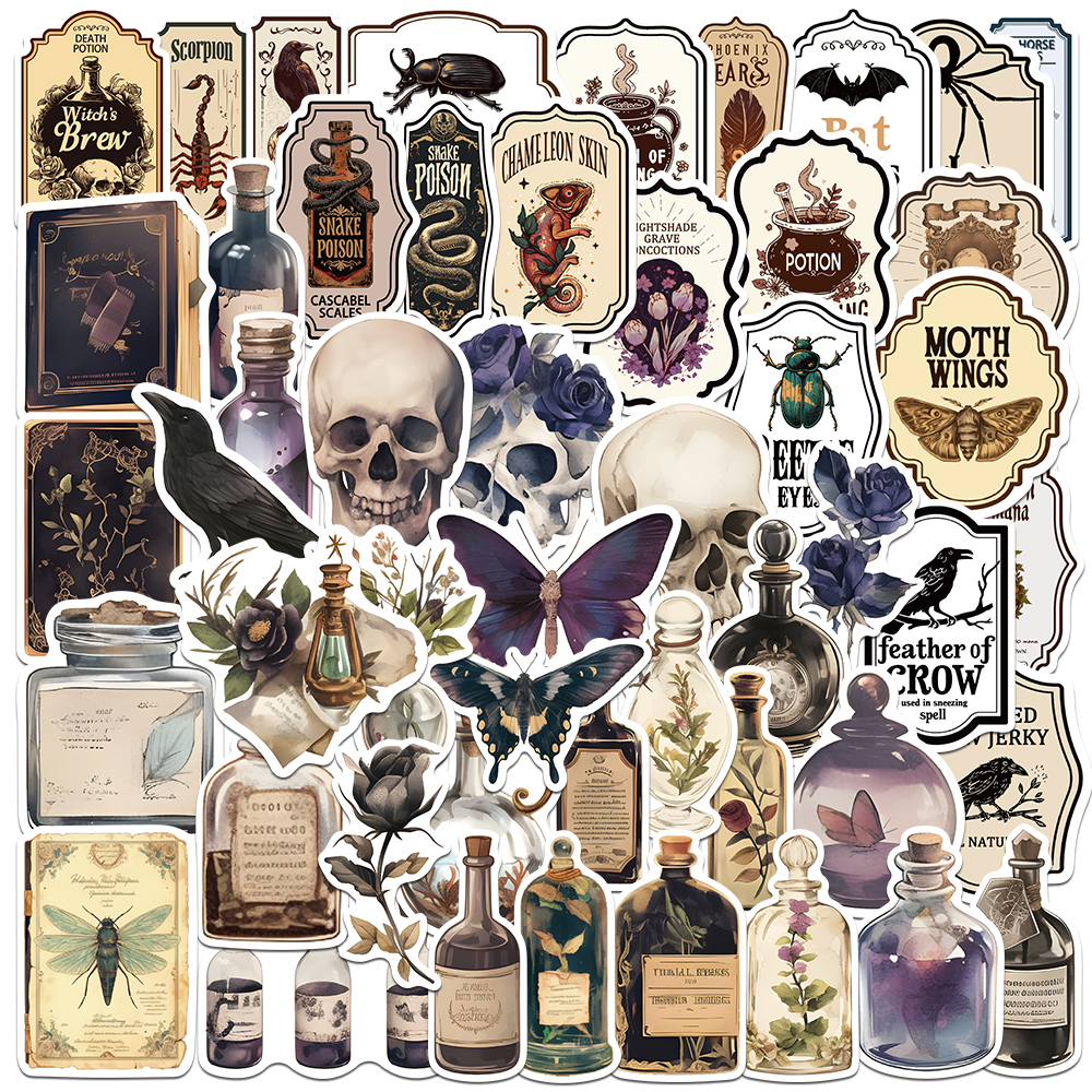 50PCS Dark Academia Stickers A - Memo Pad Sticky recension och pris