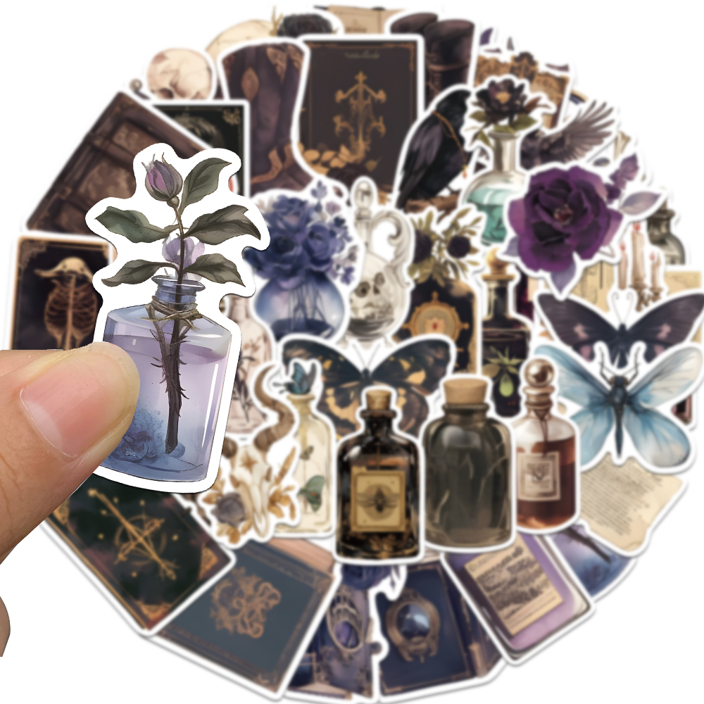 50PCS Dark Academia Stickers A - Memo Pad Sticky recension och pris