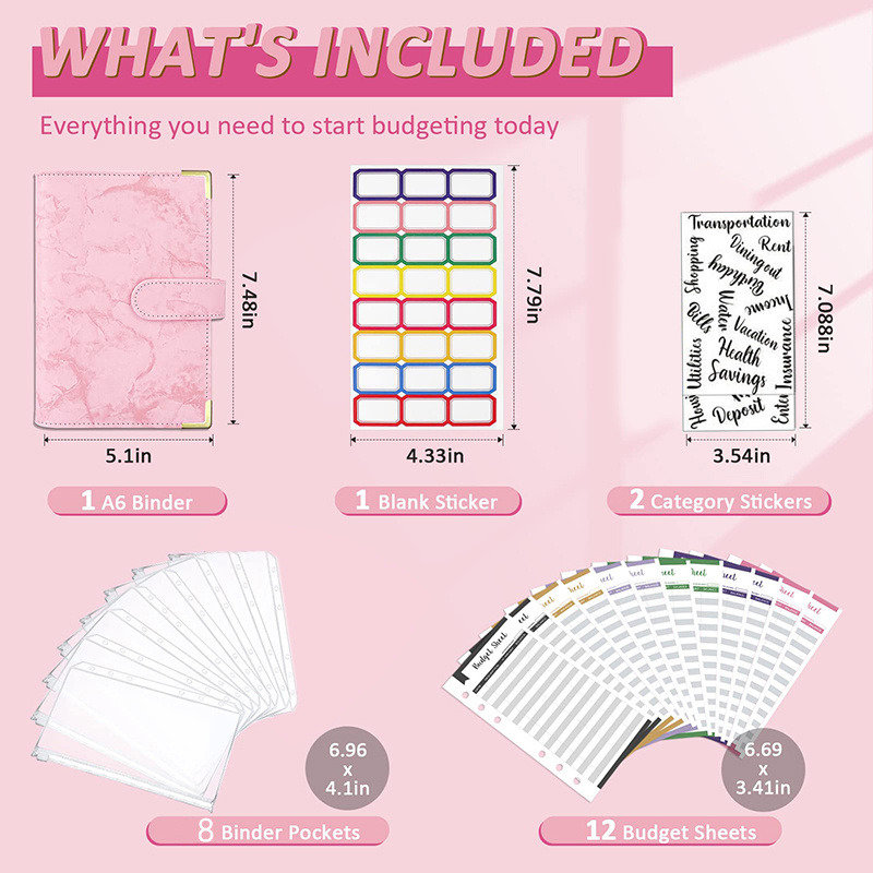 A6 Budget Binder with Cash Env - Planner Weekly Budget recension och pris