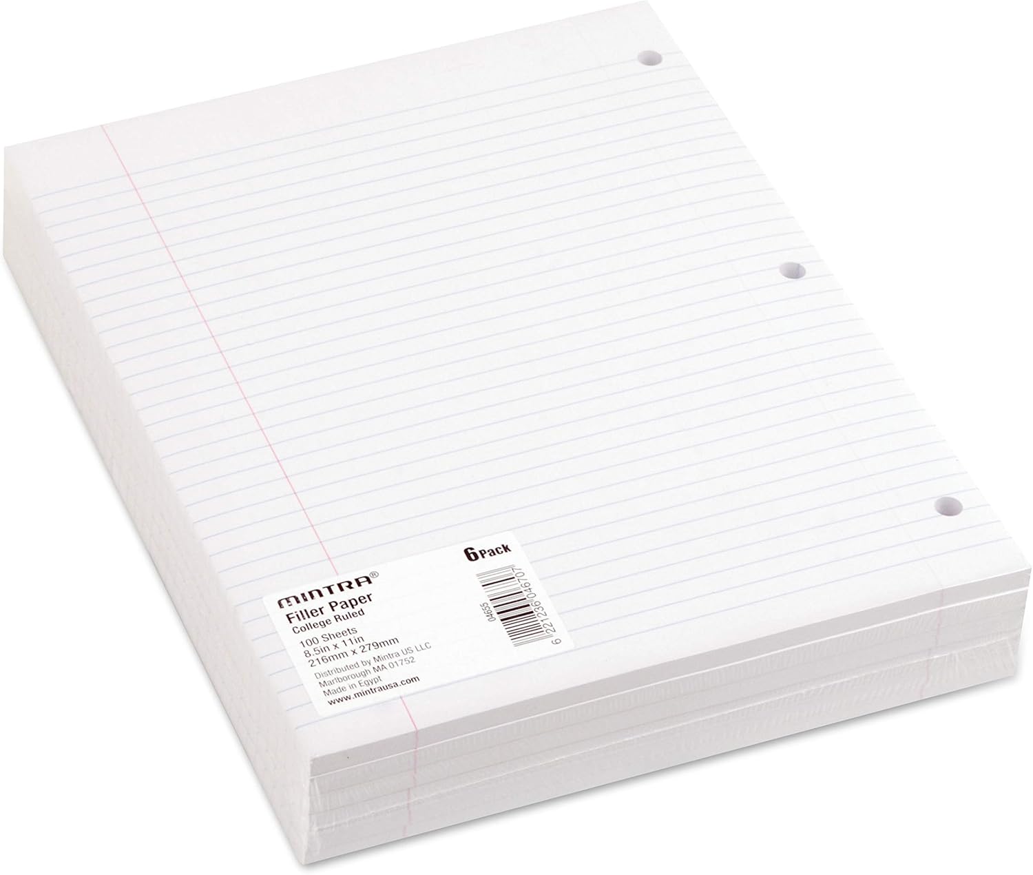 College Ruled Loose Leaf Fille - Paper Punch 3 Hole recension och pris