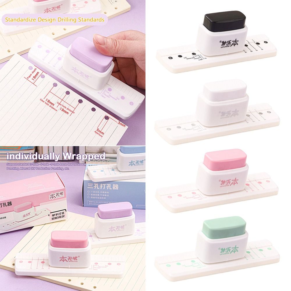 3-Hole Mini Hand Hole Puncher  - Paper Punch 3 Hole recension och pris