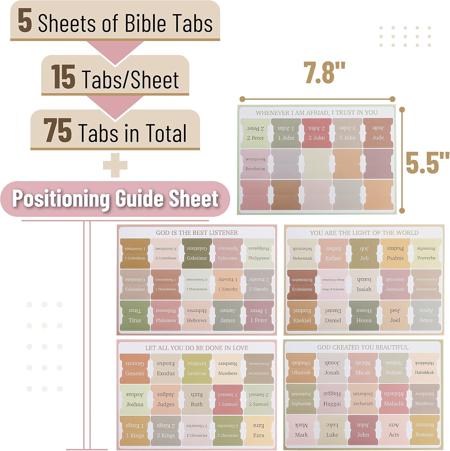 75 Boho Theme Laminated Tabs f - Index Tab Divider recension och pris