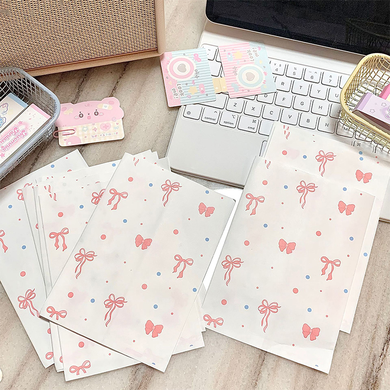 50pcs Pink Bowknot Heart Paper - Cardstock Paper Pack recension och pris