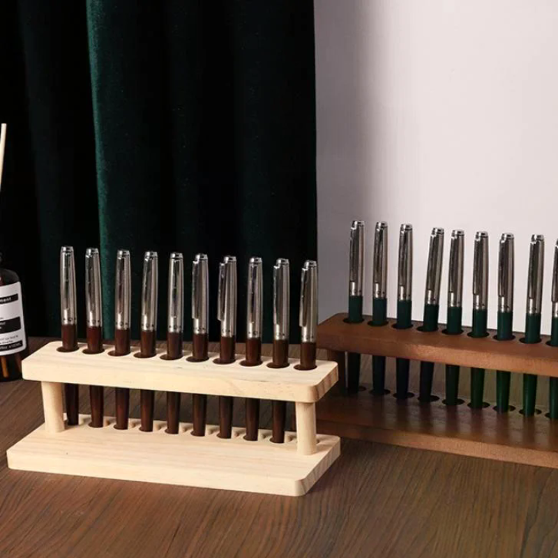 Walnut Wood Test Tube Rack Mul - Stationery Office recension och pris