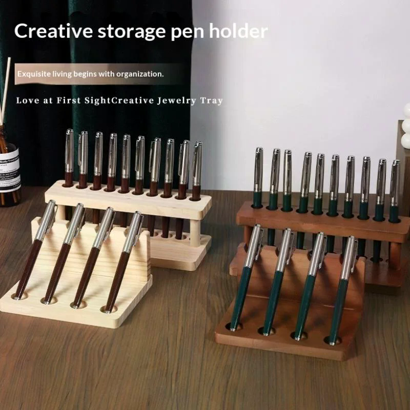 Walnut Wood Test Tube Rack Mul - Stationery Office recension och pris