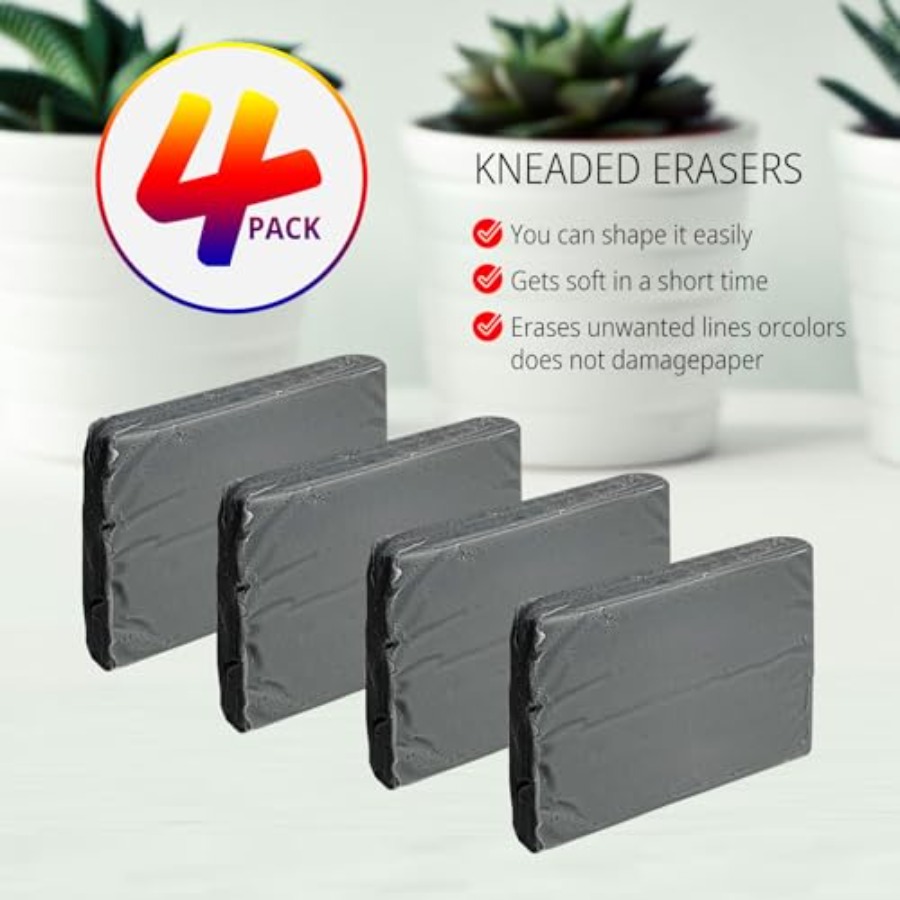 4 Pack Kneaded Eraser Artist E - Rubber Eraser Kneaded recension och pris