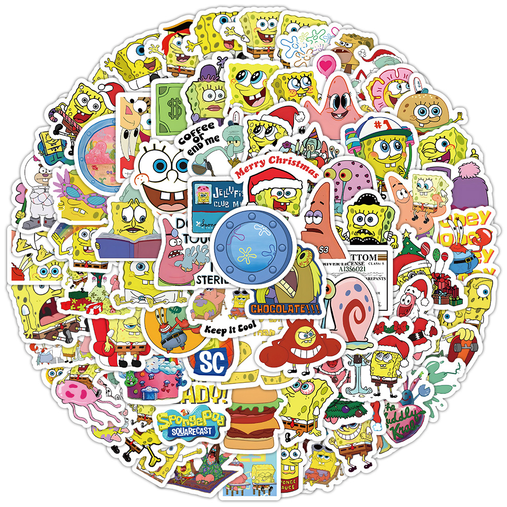 100pcs Kawaii SpongeBob Cartoo - Memo Pad Sticky recension och pris