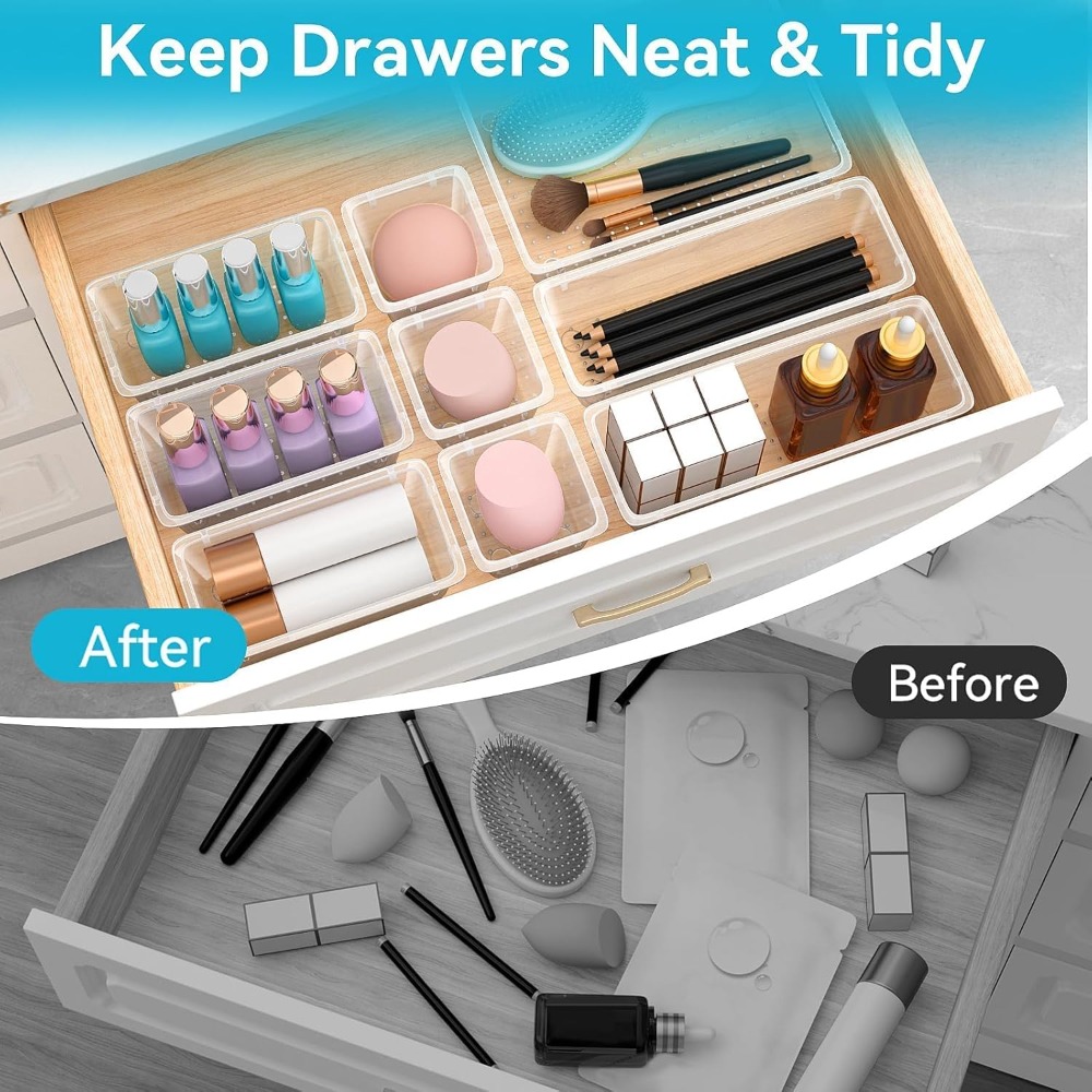 12 PCS Drawer Organizer Set, 4 - Stationery Office recension och pris