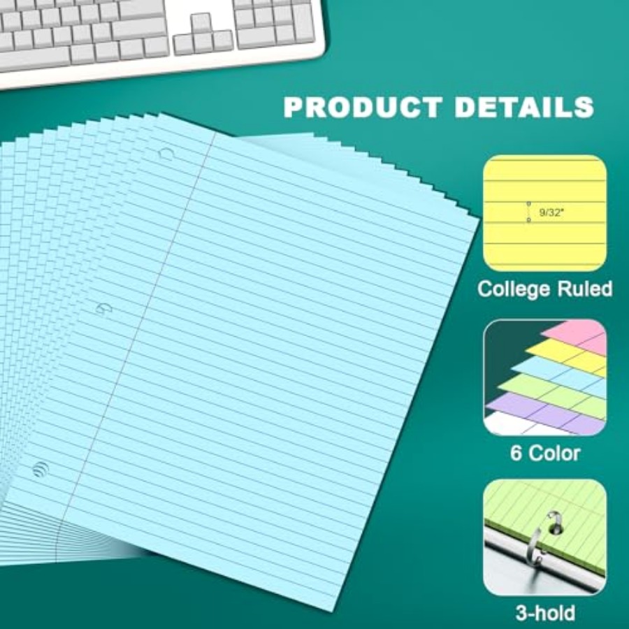 Note Pads 8 X 10.5 Loose Leaf  - Paper Punch 3 Hole recension och pris