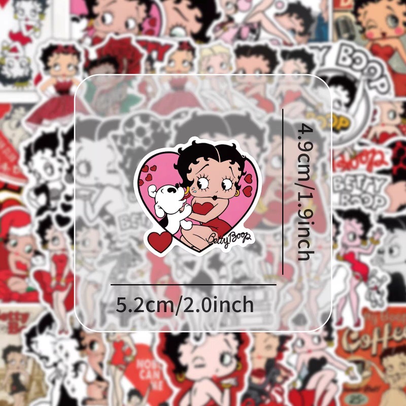 New 50PCS Betty Boop Sticker A - Memo Pad Sticky recension och pris