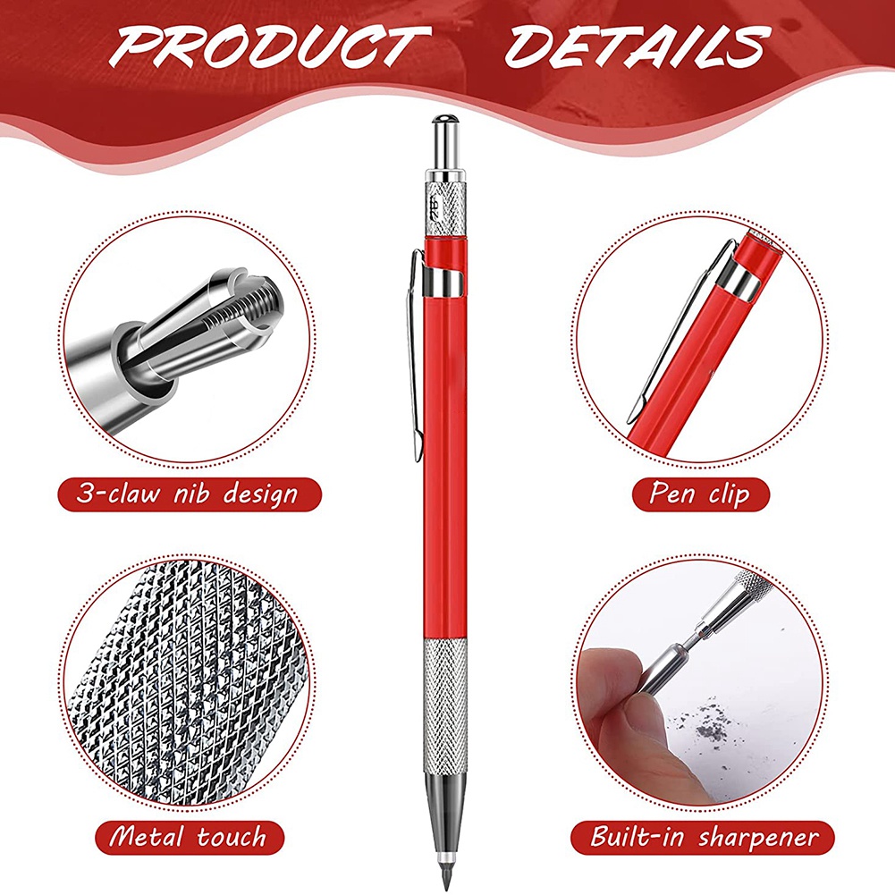 Welders Pencil with 12PCS Silv - Mechanical Pencil Lead recension och pris