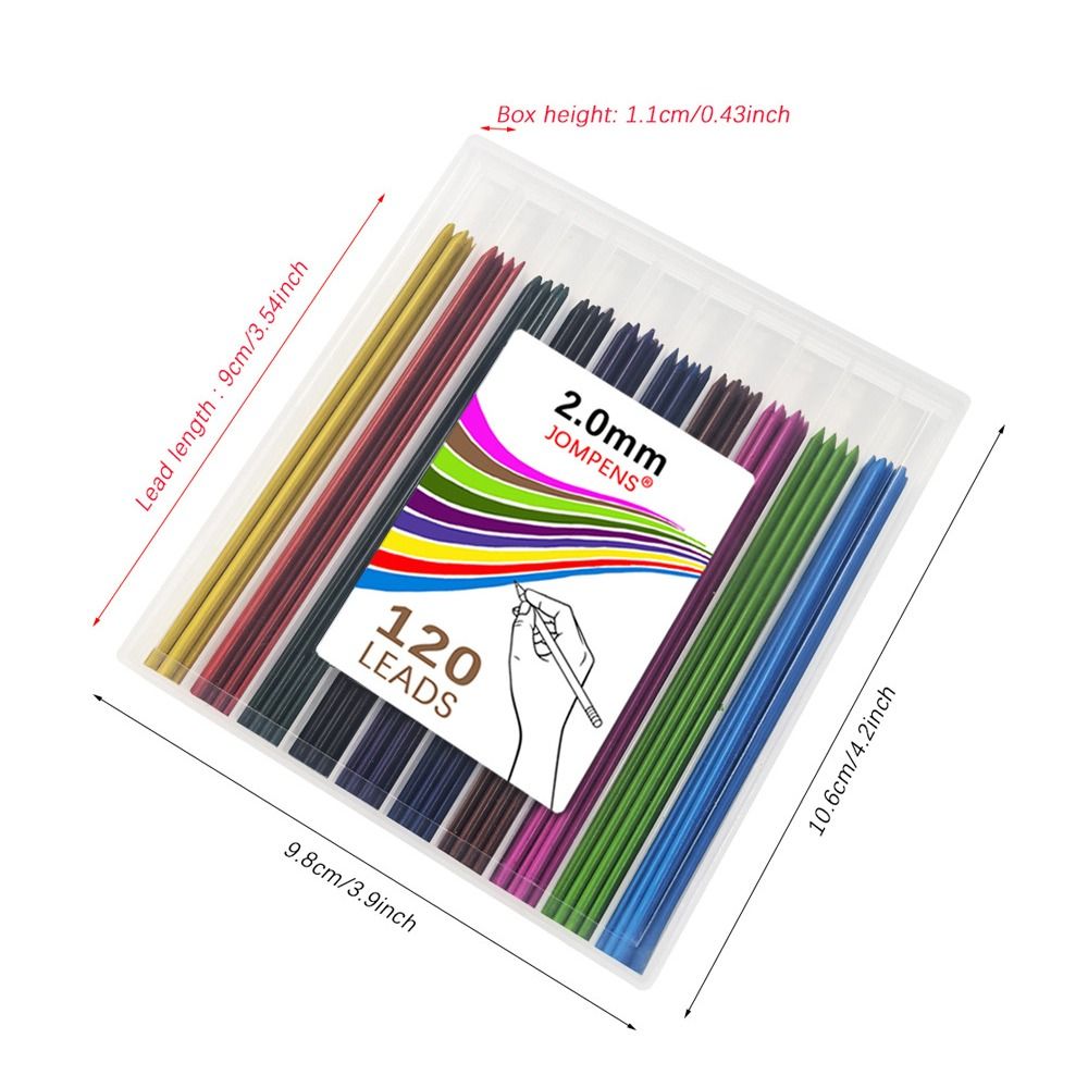 120pcs 2.0mm Lead Pencil Refil - Mechanical Pencil Lead recension och pris