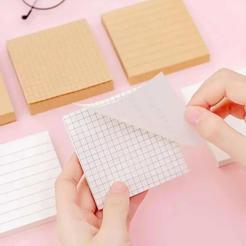 3 Packs Kraft Paper Sticky Not - Graph Paper Pad recension och pris