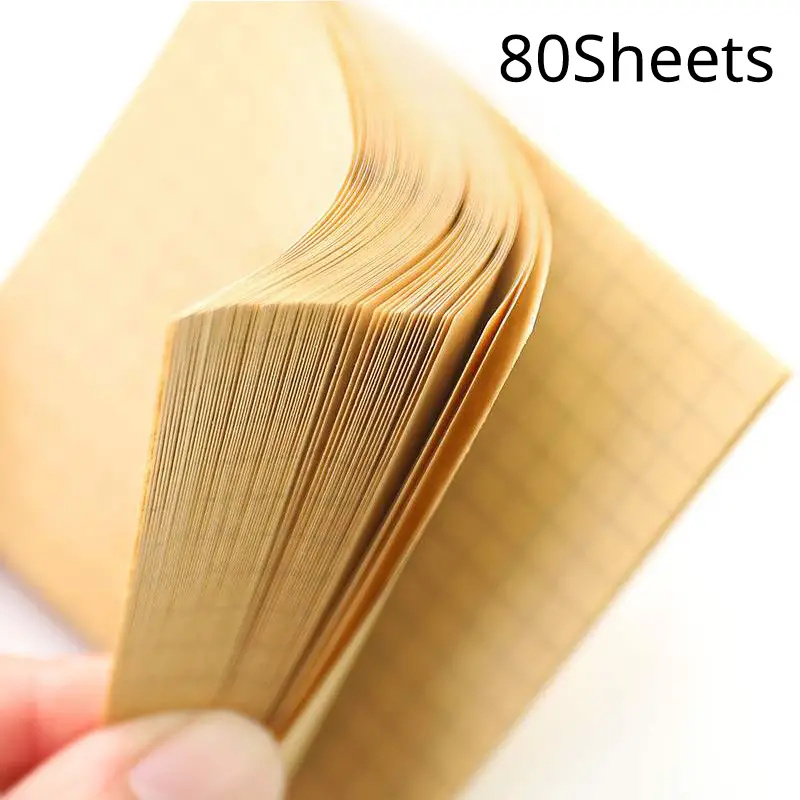 3 Packs Kraft Paper Sticky Not - Graph Paper Pad recension och pris