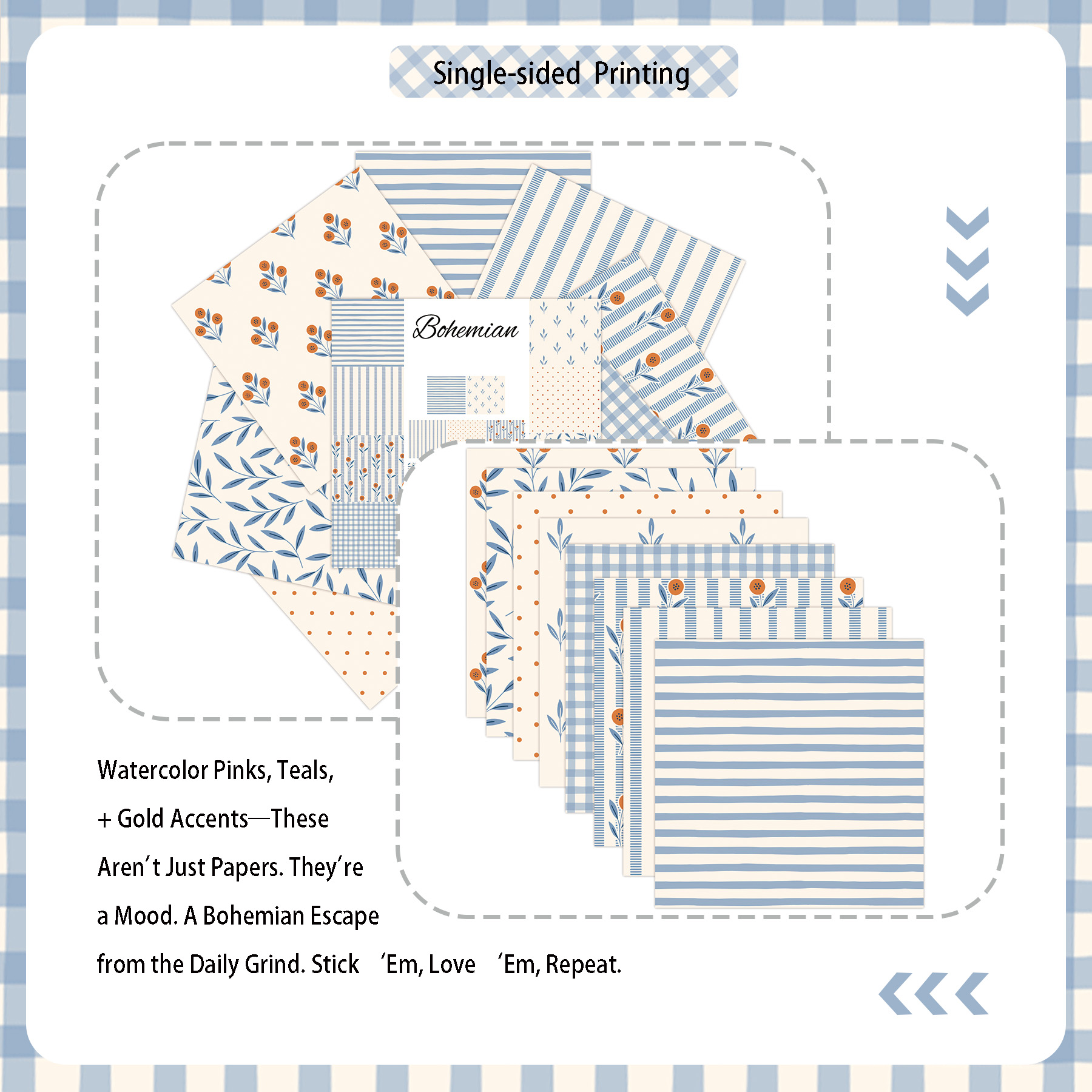 8 Sheets Fresh Plaid Scrapbook - Cardstock Paper Pack recension och pris