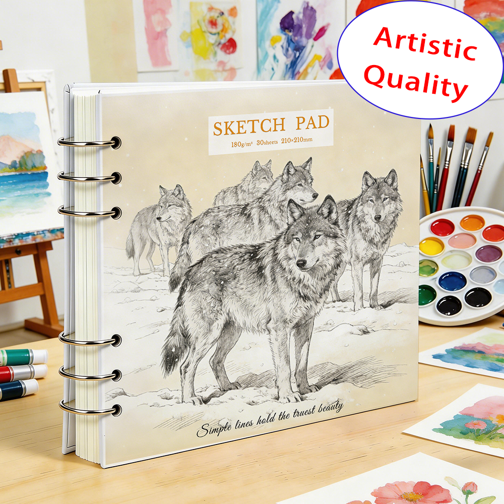 30 Sheets 210x210mm 180GSM Ske - Art Sketchbook Ring recension och pris