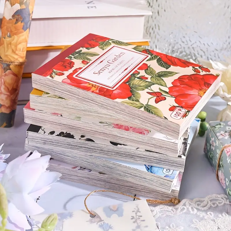 100pcs Vintage Colorful Rose F - Cardstock Paper Pack recension och pris