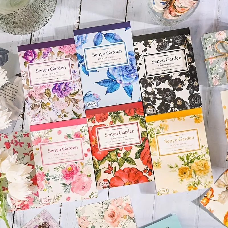 100pcs Vintage Colorful Rose F - Cardstock Paper Pack recension och pris