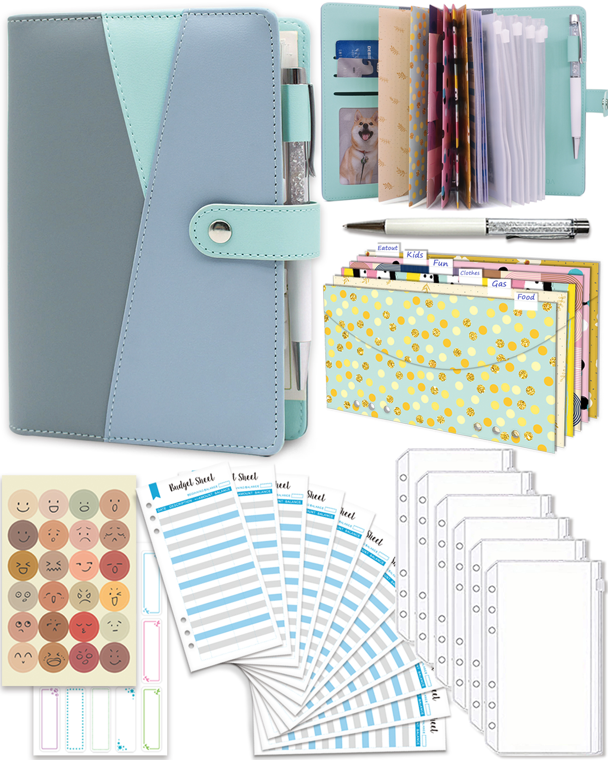 Budget Binder with Zipper Enve - Index Tab Divider recension och pris