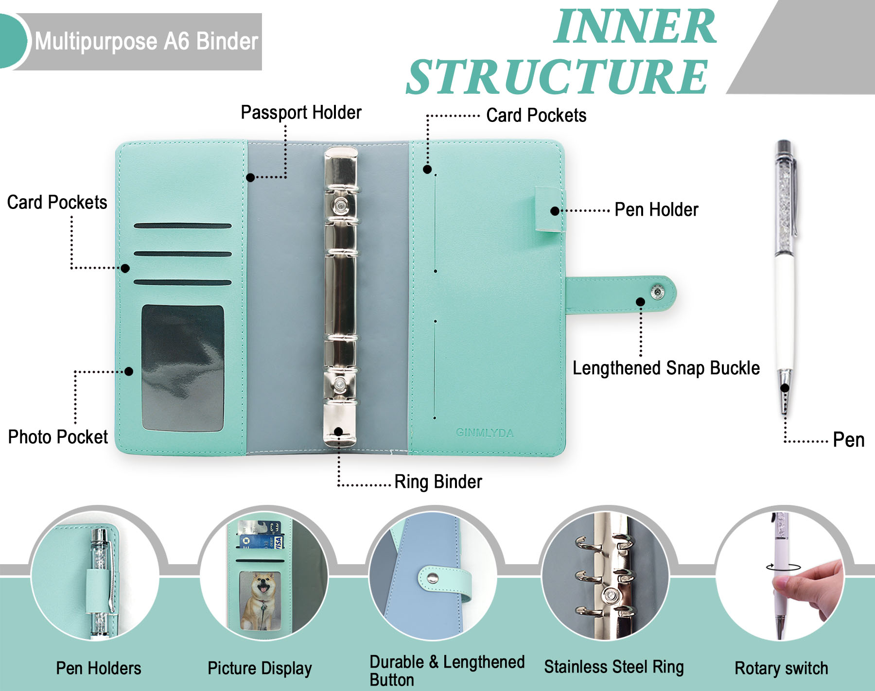 Budget Binder with Zipper Enve - Index Tab Divider recension och pris