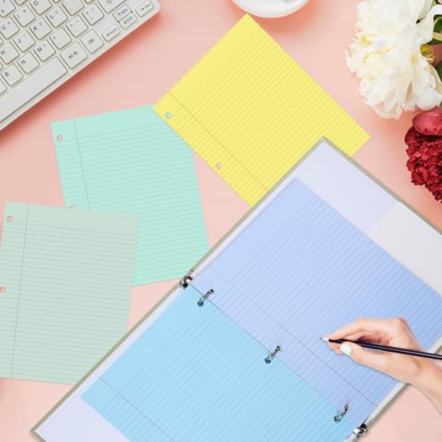 gisgfim 100 Sheets Loose Leaf  - Paper Punch 3 Hole recension och pris