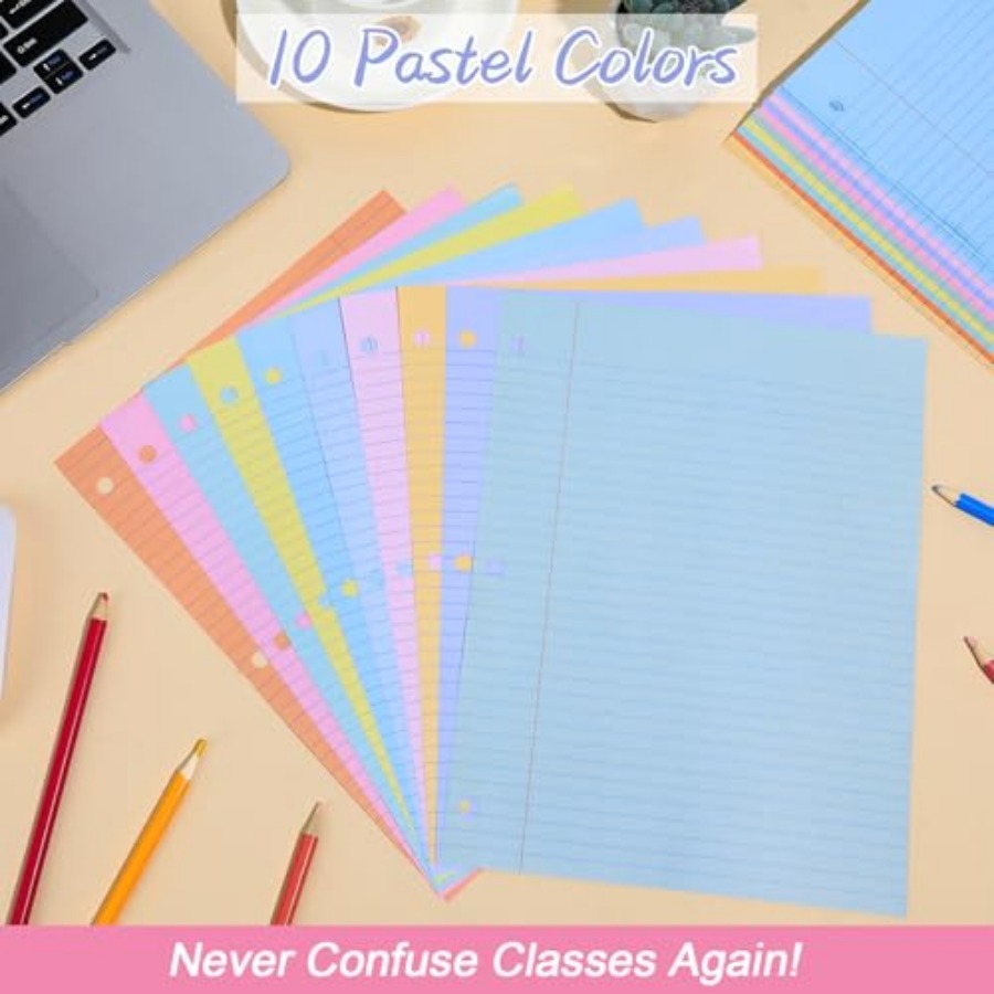 gisgfim 100 Sheets Loose Leaf  - Paper Punch 3 Hole recension och pris