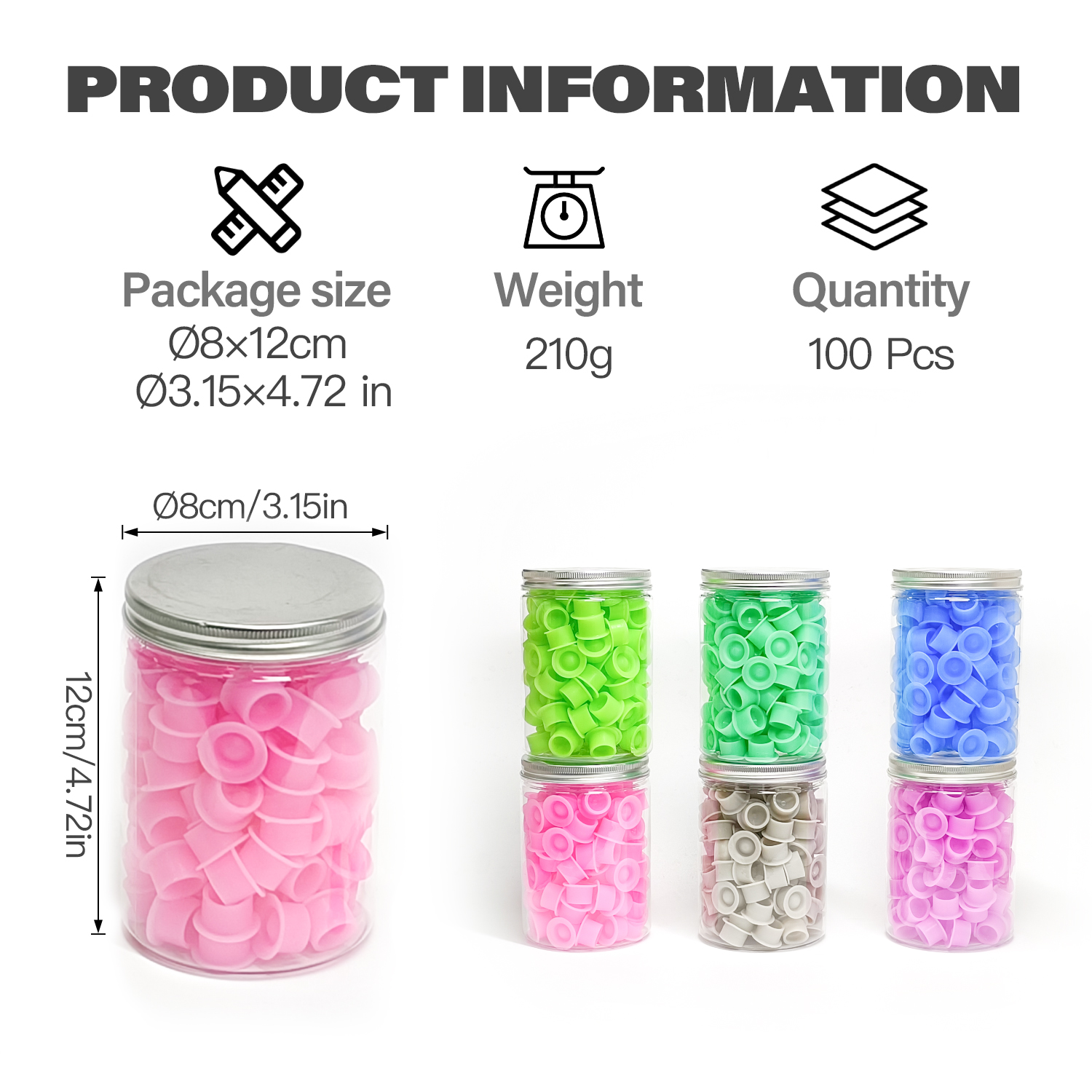 100Pcs Disposable Canned Silic - Calligraphy Ink Bottle recension och pris