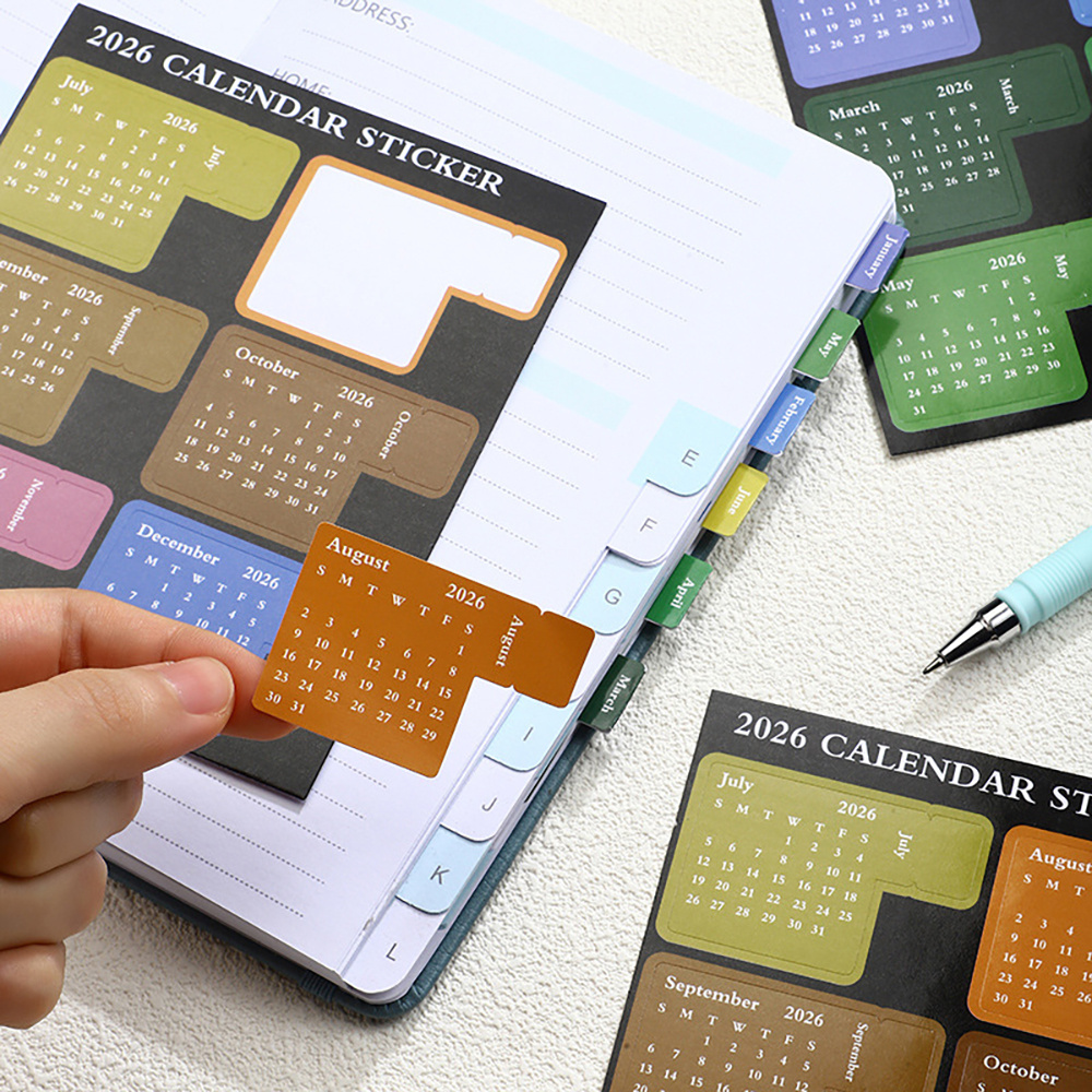 5 Sets 2026 Yearly Calendar St - Index Tab Divider recension och pris