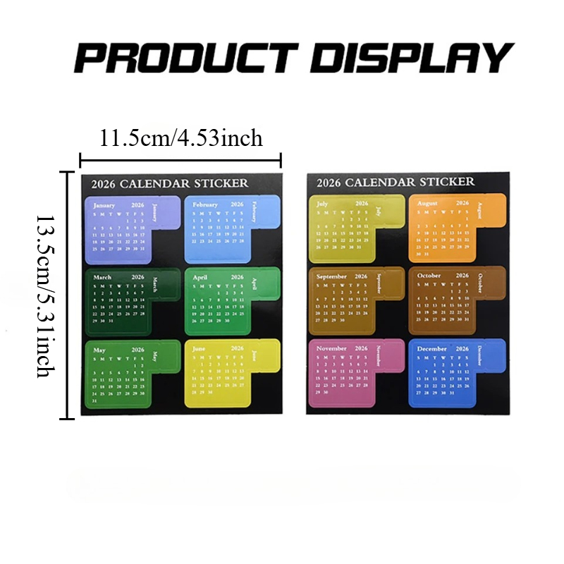 5 Sets 2026 Yearly Calendar St - Index Tab Divider recension och pris