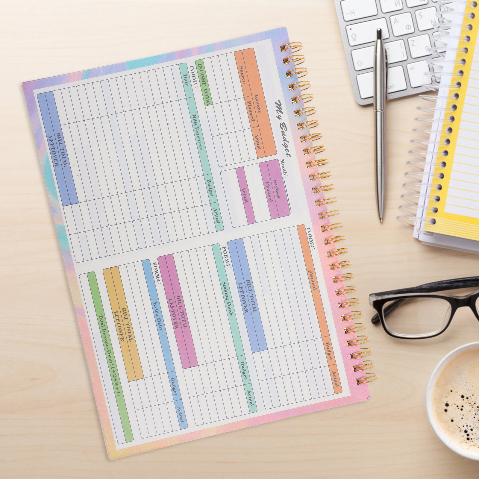 B5 Accounting Ledger Book Dail - Planner Weekly Budget recension och pris